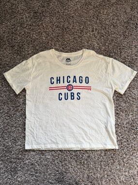 Majestic Chicago Cubs Logo Women’s Tee Size Large